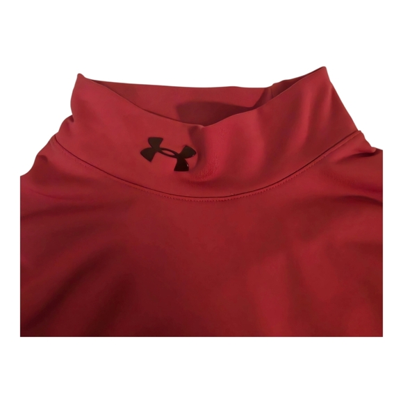 Under Armour Pink Cold Gear Compression Mock Neck Long Sleeve Top Size XL - Picture 4 of 6